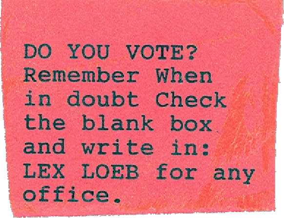 Scrap of paper I found. Vote often!